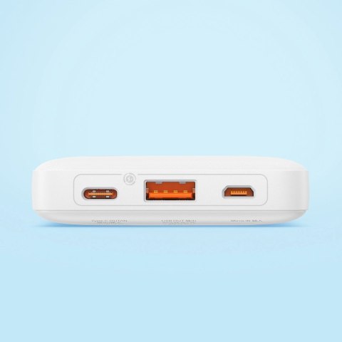 Powerbank Baseus Airpow 20W 10000mAh z kablem Baseus Simple Series USB-A - USB-C 30 cm - biały