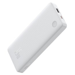 Powerbank Baseus Airpow Lite 10000mAh 15W z kablem Baseus Simple USB-A - USB-C 30cm - biały