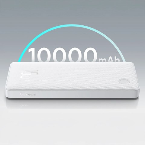 Powerbank Baseus Airpow Lite 10000mAh 15W z kablem Baseus Simple USB-A - USB-C 30cm - biały