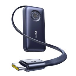Powerbank Baseus EnerCore CR11 10000mAh 45W ze zwijanym kablem USB-C - czarny