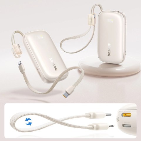 Powerbank Baseus EnerFill FC21 Qpow 3 Ultra 10000mAh 22,5W z dołączonym kablem-smyczą - tytanowy