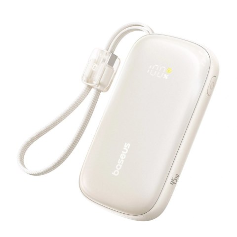 Powerbank Baseus EnerFill FC21 Qpow 3 Ultra 10000mAh 45W z wyświetlaczem cyfrowym z odłączanym kablem USB-C - Lightning - tytano