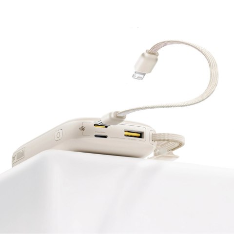 Powerbank Baseus EnerFill FC21 Qpow 3 Ultra 10000mAh 45W z wyświetlaczem cyfrowym z odłączanym kablem USB-C - Lightning - tytano