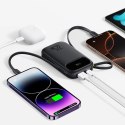 Powerbank Baseus EnerFill FC31 QPow3 10000mAh 22.5W z wyświetlaczem cyfrowym i 2 wbudowanymi kablami (USB-C + Lightning) - czarn