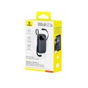 Powerbank Baseus EnerFill FC31 QPow3 10000mAh 22.5W z wyświetlaczem cyfrowym i 2 wbudowanymi kablami (USB-C + Lightning) - czarn