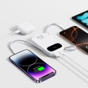 Powerbank Baseus EnerFill FC31 QPow3 10000mAh 22.5W z wyświetlaczem cyfrowym z 2 wbudowanymi kablami - biały