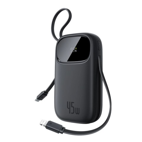 Powerbank Baseus EnerFill FC31 QPow3 10000mAh 45W z kablami USB-C i Lightning - czarny