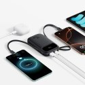 Powerbank Baseus EnerFill FC31 QPow3 10000mAh 45W z wyświetlaczem cyfrowym z 2 wbudowanymi kablami USB-C - czarny