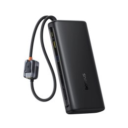Powerbank Baseus EnerFill FC41 25000mAh 145W z wyświetlaczem cyfrowym i wbudowanym podwójnym kablem USB-C - czarny