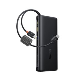 Powerbank Baseus EnerFill FC41 25000mAh 145W z wyświetlaczem cyfrowym i wbudowanym podwójnym kablem USB-C - czarny