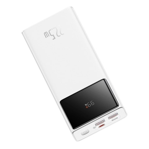 Powerbank Baseus EnerFill FP41 30000mAh 22.5W z kablem Baseus Simple USB-A - USB-C 3A 30cm - biały