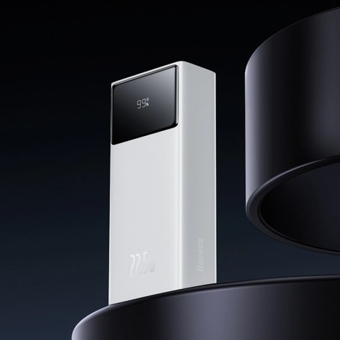 Powerbank Baseus EnerFill FP41 30000mAh 22.5W z kablem Baseus Simple USB-A - USB-C 3A 30cm - biały
