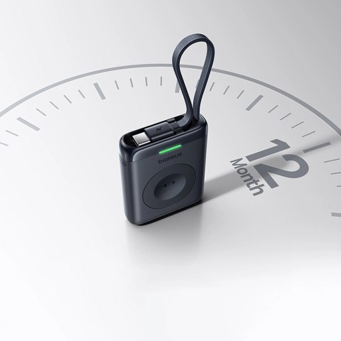 Powerbank Baseus EnerFill FW11 5W do Apple Watch z wbudowanym kablem - czarny