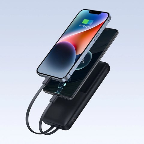 Powerbank Baseus Lipow 10000mAh 22.5W z podwójnym wbudowanym kablem z wyświetlaczem (z dodatkowym czarnym kablem Baseus Simple U
