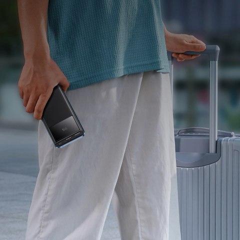 Powerbank Baseus Star-Lord 10000mAh 22,5W z wyświetlaczem cyfrowym i kablem USB-C 3A 30cm - czarny