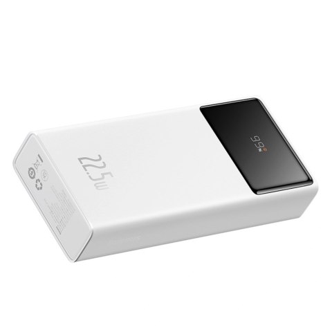 Powerbank Baseus Star-Lord 20000mAh 22,5W z wyświetlaczem cyfrowym i kablem USB-C 3A 30cm - biały
