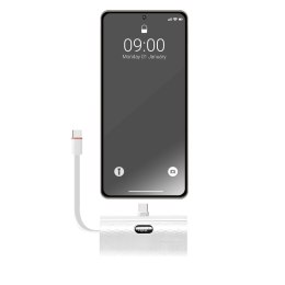 Powerbank Forcell F-Energy Power Plug F5K3 PD 20W 5000 mAh z wbudowanym złączem USB C biały