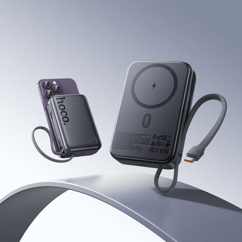 Powerbank Hoco 20000 mAh zgodny z MagSafe QC PD 45W Q44A czarny