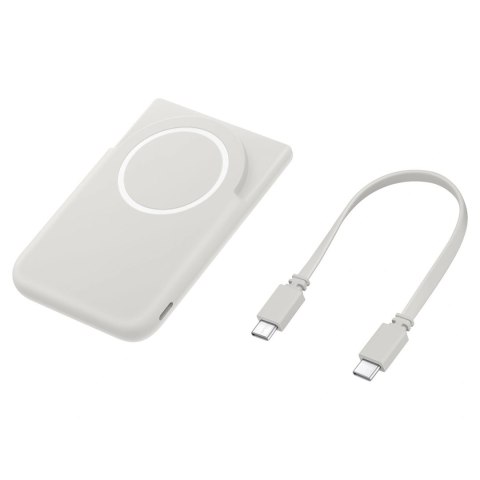 Powerbank Samsung EB-U2500XJEGWW 25W Qi2 5000 mAh USB-C z kablem USB-C - USB-C kompatybilny z MagSafe - szary