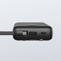 Powerbank Veger C20 (W2047 / W2059) 20000 mAh z wbudowanymi kablami Micro USB / Typ C / Lightning czarny