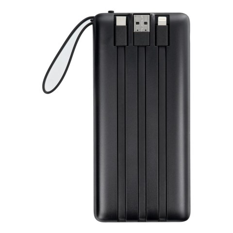 Powerbank Veger C20 (W2047 / W2059) 20000 mAh z wbudowanymi kablami Micro USB / Typ C / Lightning czarny