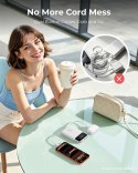 Powerbank Veger Fuerza 10 (W1212B) PD 20W 10000 mAh z wbudowanymi kablami Typ C / Lightning biały
