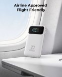 Powerbank Veger Fuerza 10 (W1212B) PD 20W 10000 mAh z wbudowanymi kablami Typ C / Lightning biały