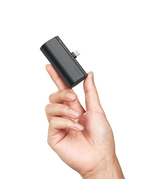 Powerbank Veger PlugOn (W0556/V0556) PD QC3.0 3A 20W 5000 mAh z wbudowanym złączem Typ C czarny