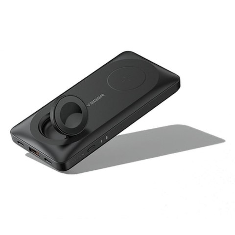 Powerbank zgodny z Magsafe Veger MagMulti (W1156) PD QC3.0 3A 22,5W 10000 mAh z ładowaniem indukcyjnym czarny