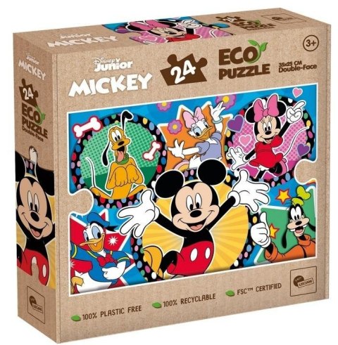 Puzzle 24 Eco Dwustronne Myszka Miki