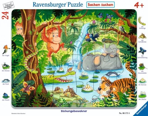 Puzzle 24 Jungle Friends Frame