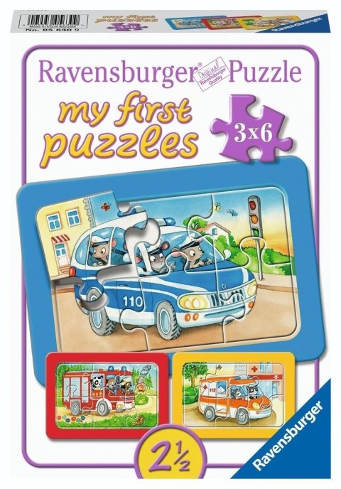 Puzzle 3x6 Emergency Vehicles