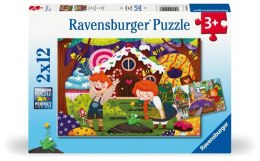 Puzzle dla dzieci 2D: Świat baśni 2x12el