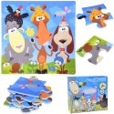 Puzzle piankowe ZWIERZĘTA Kolorowa mata dla niemowląt 90x90cm ZA3151
