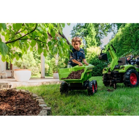FALK Traktor na Pedały Claas Axos 330 z Koparką i Przyczepą 3-7 lat