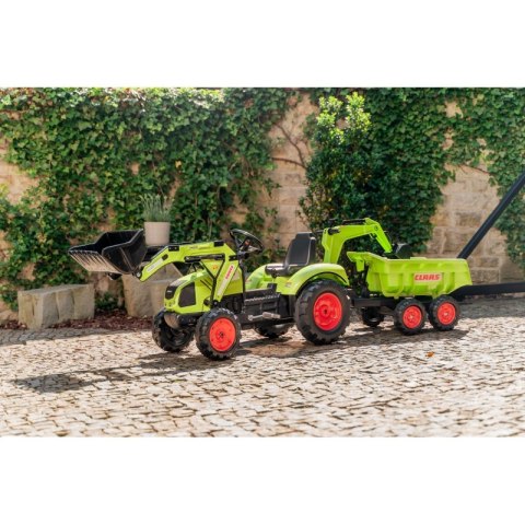 FALK Traktor na Pedały Claas Axos 330 z Koparką i Przyczepą 3-7 lat