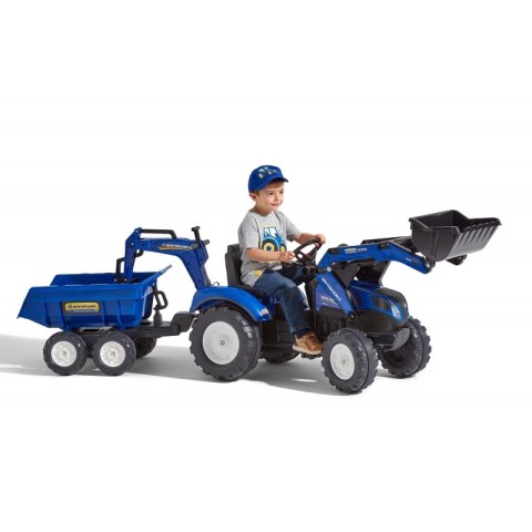 FALK Traktor na Pedały New Holland T8 z Koparką i Przyczepą 3-7 lat