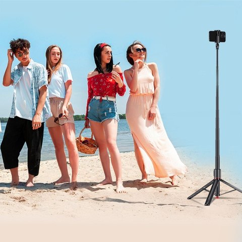 Selfie stick Forcell F-Grip F170XL tripod automatyczny z pilotem bezprzewodowym czarny