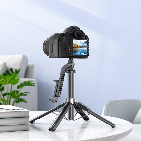 Selfie stick Hoco tripod z pilotem bezprzewodowym K21 czarny