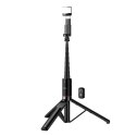 Selfie stick tripod z pilotem bezprzewodowym + światłem LED Hoco K34 czarny