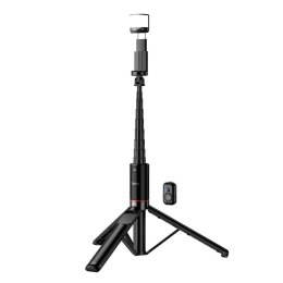 Selfie stick tripod z pilotem bezprzewodowym + światłem LED Hoco K34 czarny
