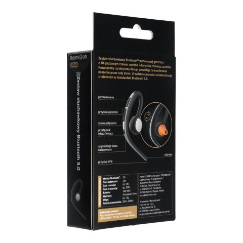 Słuchawka bezprzewodowa bluetooth MONO Reinston ESB001X USB-C czarny
