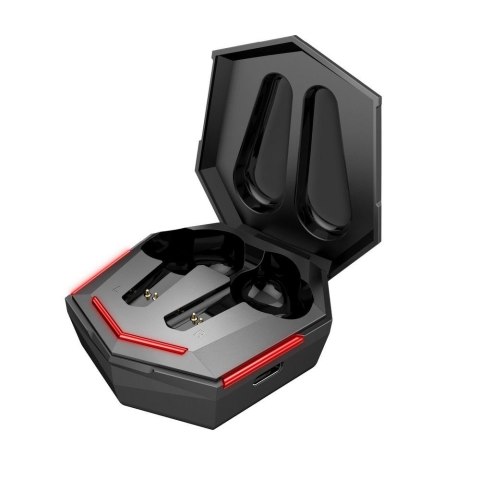 Słuchawki bezprzewodowe douszne Art gamingowe TWS + stacja dokująca ze złączem USB C AP-TW-G10 czarne