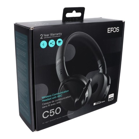 Słuchawki bezprzewodowe nauszne Sennheiser Epos C50 czarne