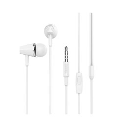 Słuchawki przewodowe douszne Jack 3,5 mm Hoco M34 białe
