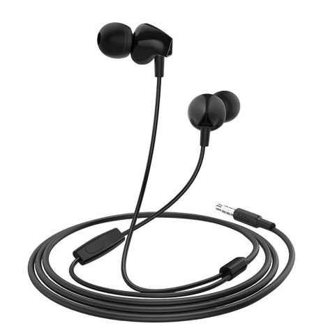 Słuchawki przewodowe douszne Jack 3,5 mm Hoco M60 czarne