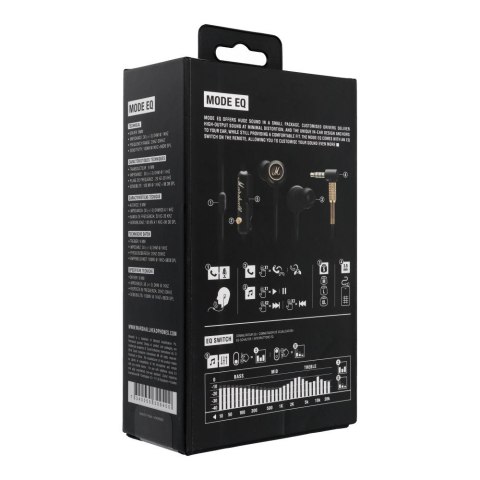 Słuchawki przewodowe douszne Jack 3,5 mm Marshall EQ złoto czarne