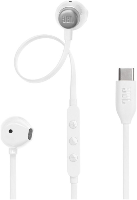 Słuchawki przewodowe douszne USB C JBL 305C białe