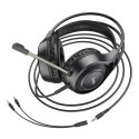 Słuchawki przewodowe nauszne Jack 3,5 mm Hoco W106 czarne