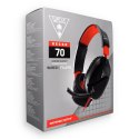 Słuchawki przewodowe nauszne Jack 3,5 mm z mikrofonem Turtle Beach Recon 70N czerwono-czarne